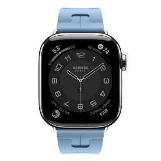 Apple Watch Series 11 Hermes 42 mm Kilim Single Tour Bleu Pastel