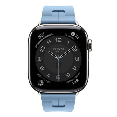 Apple Watch Series 11 Hermes 42 mm Kilim Single Tour Bleu Pastel
