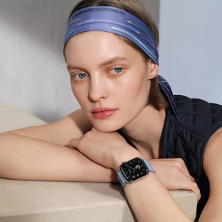 Apple Watch Series 11 Hermes 42 mm Kilim Single Tour Bleu Pastel