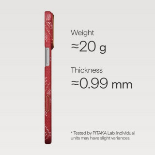 Чехол Pitaka Threads of Winter (Ultra-Slim) Case для iPhone 17 Pro Max 6.9" (CP1702BPM) Scarlett