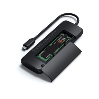 Хаб Satechi ST-UCHSEK USB-C Hybrid Multiport Adapter, (with SSD Enclosure, 2xUSB 3.1, USB Type-C, HDMI), черный