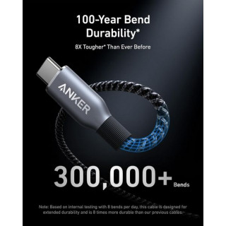 Кабель Anker Prime USB-C- USB-C 1м 240W Upcycled Braided Nylon (A88E2011) Black​​