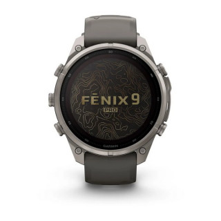 Garmin Fenix 9 Pro 47 мм Solar Titanium with Pebble Gray/Silver Gray Silicone Band (010-04338-05/010-04338-06)