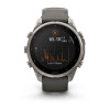 Garmin Fenix 9 Pro 47 мм Solar Titanium with Pebble Gray/Silver Gray Silicone Band (010-04338-05)