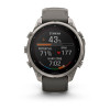 Garmin Fenix 9 Pro 47 мм Solar Titanium with Pebble Gray/Silver Gray Silicone Band (010-04338-05)