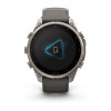Garmin Fenix 9 Pro 47 мм Solar Titanium with Pebble Gray/Silver Gray Silicone Band (010-04338-05)
