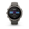 Garmin Fenix 9 Pro 47 мм Solar Titanium with Pebble Gray/Silver Gray Silicone Band (010-04338-05)