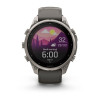 Garmin Fenix 9 Pro 47 мм Solar Titanium with Pebble Gray/Silver Gray Silicone Band (010-04338-05)