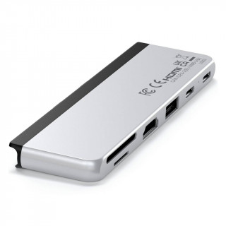 Хаб двойной Satechi Dual USB-C Hub For Surface Pro 9 серебристый (ST-HSP9P)