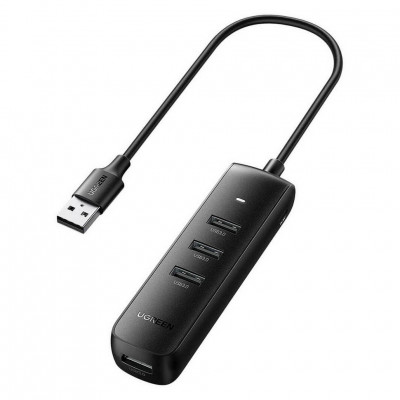 USB-разветвитель Ugreen CM416 USB 3.0 4-Port Hub, длина провода 25 см (10915) черный