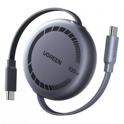 Кабель выдвижной Ugreen L531 USB-C - USB-C 1м 100W (65905) Space Grey