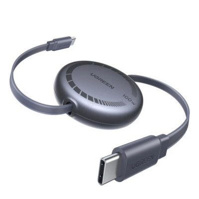 Кабель выдвижной Ugreen L531 USB-C - USB-C 1м 100W (65905) Space Grey