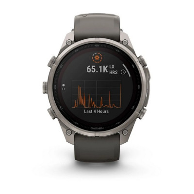 Garmin Fenix 9 Pro 47 мм Solar inReach Titanium with Pebble Gray/Silver Gray Silicone Band (010-04338-00)