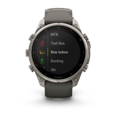 Garmin Fenix 9 Pro 47 мм Solar inReach Titanium with Pebble Gray/Silver Gray Silicone Band (010-04338-00)
