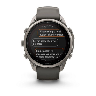 Garmin Fenix 9 Pro 47 мм Solar inReach Titanium with Pebble Gray/Silver Gray Silicone Band (010-04338-00)