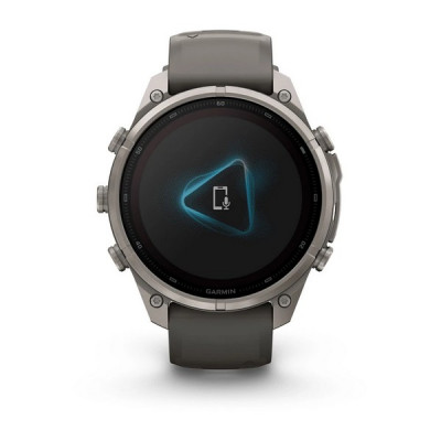 Garmin Fenix 9 Pro 47 мм Solar inReach Titanium with Pebble Gray/Silver Gray Silicone Band (010-04338-00)