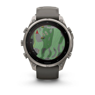 Garmin Fenix 9 Pro 47 мм Solar inReach Titanium with Pebble Gray/Silver Gray Silicone Band (010-04338-00)