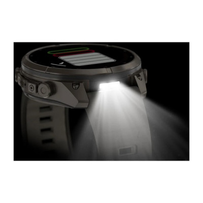 Garmin Fenix 9 Pro 47 мм Solar inReach Titanium with Pebble Gray/Silver Gray Silicone Band (010-04338-00)