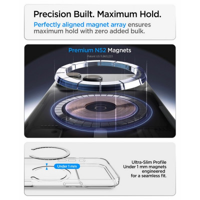 Чехол Spigen Liquid Crystal MagFit для iPhone 18 Pro / 17 Pro (ACS12180) Clear White