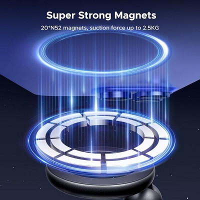 Автомобильный магнитный держатель для телефона Ugreen LP923 Air Vent Magnetic Car Phone Mount (65185) серый космос