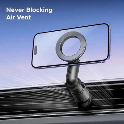Автомобильный магнитный держатель для телефона Ugreen LP923 Air Vent Magnetic Car Phone Mount (65185) серый космос