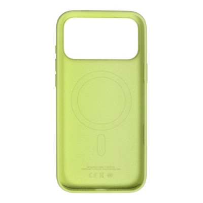Чехол Apple Silicone Case для iPhone 17 Pro Max с MagSafe (MGFM4) Neon Yellow