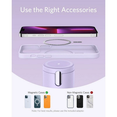 Беспроводное зарядное устройство Anker 623 Magnetic Wireless Charger (B25682V1) Violet
