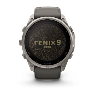 Garmin Fenix 9 Pro 51 мм Solar Titanium with Pebble Gray/Silver Gray Silicone Band (010-04339-05/010-04339-06)