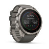 Garmin Fenix 9 Pro 51 мм Solar Titanium with Pebble Gray/Silver Gray Silicone Band (010-04339-05)