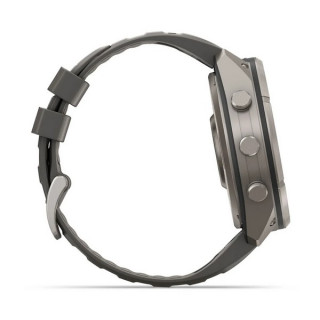 Garmin Fenix 9 Pro 51 мм Solar Titanium with Pebble Gray/Silver Gray Silicone Band (010-04339-05/010-04339-06)