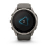 Garmin Fenix 9 Pro 51 мм Solar Titanium with Pebble Gray/Silver Gray Silicone Band (010-04339-05)