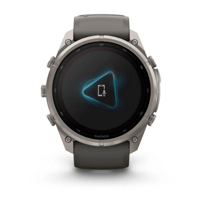 Garmin Fenix 9 Pro 51 мм Solar Titanium with Pebble Gray/Silver Gray Silicone Band (010-04339-05)
