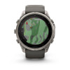 Garmin Fenix 9 Pro 51 мм Solar Titanium with Pebble Gray/Silver Gray Silicone Band (010-04339-05)