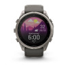 Garmin Fenix 9 Pro 51 мм Solar Titanium with Pebble Gray/Silver Gray Silicone Band (010-04339-05)