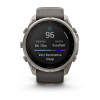 Garmin Fenix 9 Pro 51 мм Solar Titanium with Pebble Gray/Silver Gray Silicone Band (010-04339-05)