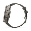 Garmin Fenix 9 Pro 51 мм Solar Titanium with Pebble Gray/Silver Gray Silicone Band (010-04339-05)