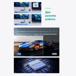 Беспроводной HDMI трансмиттер и ресивер Ugreen CM737 (35031A) Space Gray