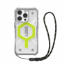 Чехол + шнурок UAG Pathfinder Clear для iPhone 16 Pro 6.3" неон (Active Neon Lanyard) 1144641BV01