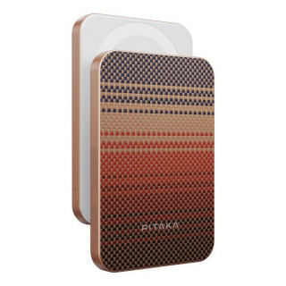 Внешний аккумулятор Pitaka Aramid Fiber Magnetic Power Bank Qi2 5000mAh 15W (PBQ2402) Sunset