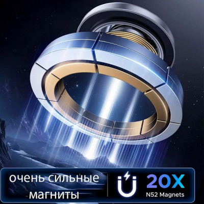 Автомобильный магнитный держатель для телефона Ugreen LP845 Air Vent Magnetic Car Phone Mount (65764) серый