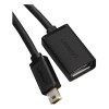 Переходник Ugreen US249 Mini USB 5Pin Male - USB 2.0 A Female OTG Cable 10 см (10383) черный