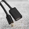 Переходник Ugreen US249 Mini USB 5Pin Male - USB 2.0 A Female OTG Cable 10 см (10383) черный