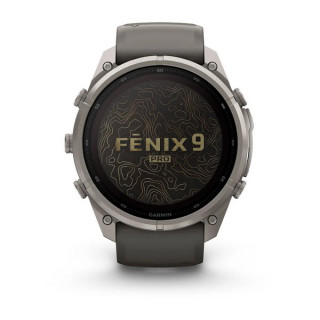 Garmin Fenix 9 Pro 51 мм Solar inReach Titanium with Pebble Gray/Silver Gray Silicone Band (010-04339-00/010-04339-01)