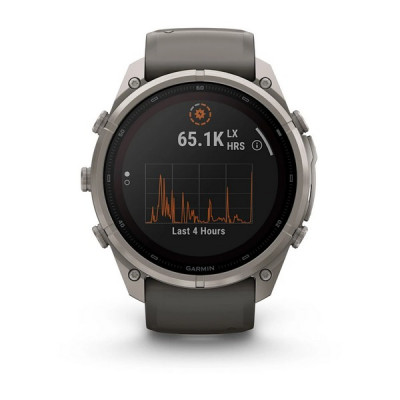 Garmin Fenix 9 Pro 51 мм Solar inReach Titanium with Pebble Gray/Silver Gray Silicone Band (010-04339-00)