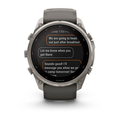 Garmin Fenix 9 Pro 51 мм Solar inReach Titanium with Pebble Gray/Silver Gray Silicone Band (010-04339-00)