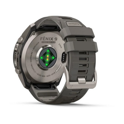 Garmin Fenix 9 Pro 51 мм Solar inReach Titanium with Pebble Gray/Silver Gray Silicone Band (010-04339-00)