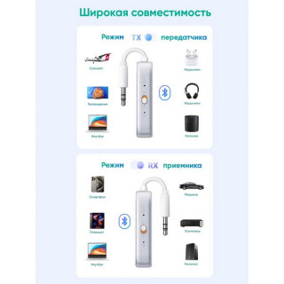 Bluetooth адаптер Ugreen CM872 Bluetooth 5.4 Audio Receiver/Transmitter (45812) белый