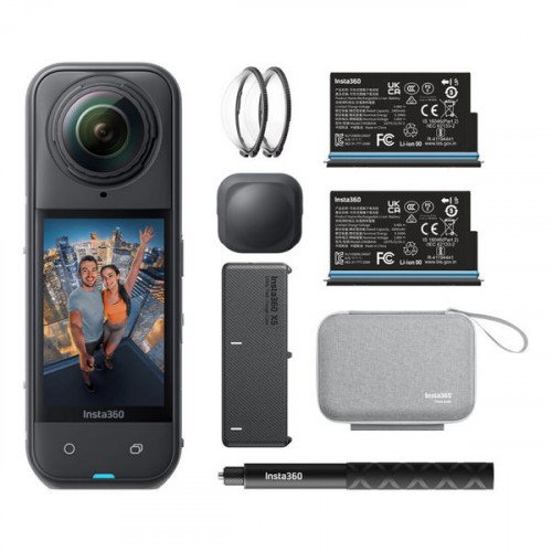 Панорамная экшн-камера Insta360 X5 Essentials Bundle Midnight Black