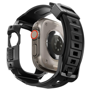 Чехол с ремешком Spigen Rugged Armor Pro для Apple Watch Ultra 49 мм, (ACS05460) черный