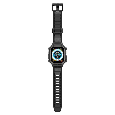 Чехол с ремешком Spigen Rugged Armor Pro для Apple Watch Ultra 49 мм, (ACS05460) черный